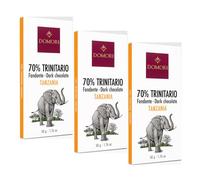 Domori® | Cioccolato Fondente Tanzania | Tavoletta Cioccolato Fondente Trinitario 70% - 3 x 50 Gr | Cioccolato Aromatico e Deciso