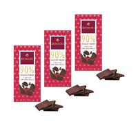 Domori® | Tavoletta Cioccolato Fondente 90% Cacao Criollo | Tavoletta Cioccolato Gusto Deciso - 3 x 75 Gr