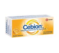 Dompé Cebion - Integratore Vitamina C Gusto Arancia, 10 compresse effervescenti