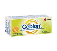 Dompé Cebion - Integratore Vitamina C Gusto Arancia Senza Zuccheri, 10 compresse