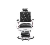 DOMPEL Harley - Poltrona professionale da parrucchiere e barbiere, girevole, altezza regolabile, seduta comoda, colore: nero/bianco