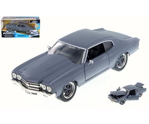 Dom's Chevy Chevelle Ss Fast & Furious Grey 1:24 Model JADA TOYS