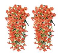 DOMTKBE Simulazione Artificiale Fiori Sospesi Morning Glory, Morning Glory In Plastica Resistente Alla Pioggia E Al Sole, Decorazione Perfetta Per La Parete Del Portico Del Giardino Di Casa (2pcs*06)