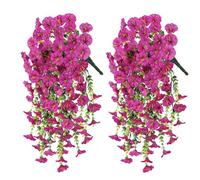 DOMTKBE Simulazione Artificiale Fiori Sospesi Morning Glory, Morning Glory In Plastica Resistente Alla Pioggia E Al Sole, Decorazione Perfetta Per La Parete Del Portico Del Giardino Di Casa (2pcs*07)