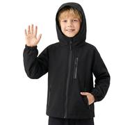 Domueay Giacca Impermeabile Ragazza Ragazzi, Mantella Antivento, 9-10 Anni