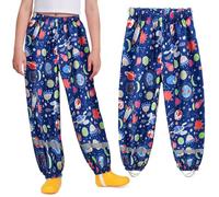 Domueay Pantaloni Impermeabili Bambino Bambina Pantalone Pioggia Leggero Non Imbottiti Pantaloni Antipioggia Antivento con Striscia Riflettente Pantaloni Fango per 1-2 Anni, Blu Navy Spazio