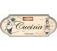 Domus Artis Targa per porta cucina Shabby Chic Country Decoro Cucina, 21.5 x 8 x 1 cm, Legno