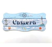 Domus Artis Targhe Dietro Porta in Legno Stile Vecchia Marina Shabby Chic per Decorare le Porte Interne di Casa al Mare (Camera)