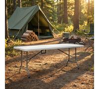 Domus Tavolo da Giardino Rettangolare Hdpe/Acciaio 180x75x74 cm Bianco
