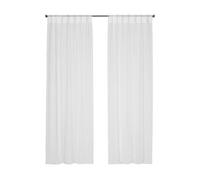 domus&trend - Atene Tende per Interni Ignifughe Filtranti, 1 Pannello 140x280, Per Casa Binario o Bastone, Tende a Pannello Trama Rigata, Made in Italy (Bianco ottico_Attacco per bastone)