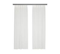 domus&trend - Atene Tende per Interni Ignifughe Filtranti, 1 Pannello 140x280, Per Casa Binario o Bastone, Tende a Pannello Trama Rigata, Made in Italy (Bianco naturale_Attacco per binario)