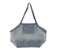 Domybest Borsa da Spiaggia e Mare per Bambini - Porta Giochi in Rete, 45x45x30cm, Grigio