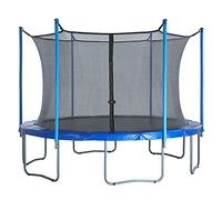 DomybestIT Trampolino Rete di Sicurezza per Trampolino in Nylon Blu con Diametro 183 cm 244 cm 306 cm 366 cm 6/8 Barre per Bambini, Famiglie, Genitori Attenti alla Sicurezza