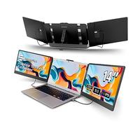 domyfan Monitor Portatile per Laptop 14" FHD 1080P IPS Triple Estensore dello Schermo del Laptop HDMI/USB-A/Type-C Plug and Play, per 13.3 "-17" Mac, Windows,Android,Chrome,Switch,PS5