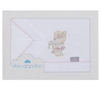 Don Algodon Crib per Claudia Junior Cotton White/Rosa 3 pezzi