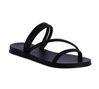 DON ALGODON Mujer - Chanclas para Playa Y Piscina-Sandalias Flip Flop De Goma con Suela Antideslizante Y Diseño Ligero, Donna, per Spiaggia, Infradito, Nero e Bianco, 38 EU