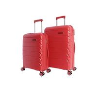 DON ALGODON - Valigie da viaggio - Valigia Cabina 55x40x20 - Valigia da viaggio - Valigetta da cabina resistente - Trolley Bagagli per aereo resistente con 4 ruote a 360° e lucchetto, rosso, Set