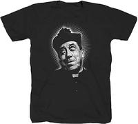 Don Camillo Peppone Retro Oldschool Cult Comedy Comedy Black White Yellow Black Red Mens Christmas t Shirt L