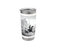 Don Chisciotte e Sancho partendo di Gustave Dore (1863) Bicchiere termico in acciaio inox doppia parete