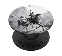 Don Chisciotte e Sancho partendo di Gustave Dore (1863) PopSockets PopGrip Adesivo