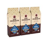Don Francisco's Caffè tostato al gusto di mirtillo, caffè macinato, riciclabile, 3 sacchetti da 340 ml