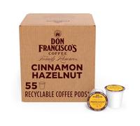 Don Francisco's Cialde di caffè riciclabili monodose aromatizzate alla cannella e nocciola (55 pezzi) compatibili con Keurig K-Cup Brewers