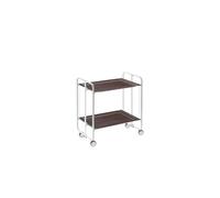 DON HIERRO Carrello da cucina pieghevole bianco con ruote BAUHAUS 2 ripiani