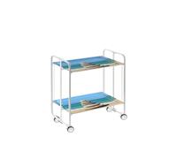 DON HIERRO Carrello da cucina pieghevole bianco con ruote BAUHAUS 2 ripiani