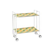 DON HIERRO Carrello da cucina pieghevole bianco con ruote BAUHAUS 2 ripiani