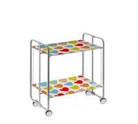 DON HIERRO Carrello da cucina pieghevole grigio con ruote BAUHAUS 2 ripiani