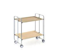 DON HIERRO Carrello da cucina pieghevole grigio con ruote BAUHAUS 2 ripiani