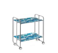 DON HIERRO Carrello da cucina pieghevole grigio con ruote BAUHAUS 2 ripiani