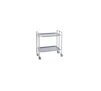 DON HIERRO Carrello da cucina pieghevole grigio con ruote BAUHAUS 2 ripiani