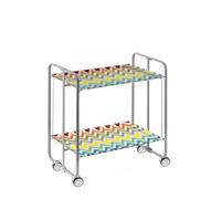 DON HIERRO Carrello da cucina pieghevole grigio con ruote BAUHAUS 2 ripiani