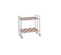 DON HIERRO Carrello da cucina pieghevole grigio con ruote BAUHAUS 2 ripiani