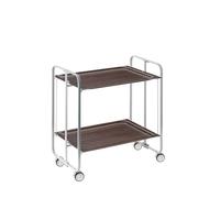 DON HIERRO Carrello da cucina pieghevole grigio con ruote BAUHAUS 2 ripiani