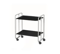 DON HIERRO Carrello da cucina pieghevole grigio con ruote BAUHAUS 2 ripiani
