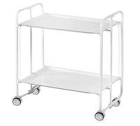 DON HIERRO Carrello pieghevole a 2 ripiani con ruote - Salvaspazio, stile moderno, - Struttura bianca - BAUHAUS