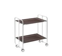 DON HIERRO Carrello pieghevole a 2 ripiani con ruote - Salvaspazio, stile moderno, - Struttura bianca - BAUHAUS