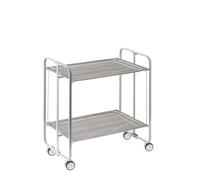 DON HIERRO - Carrello pieghevole da cucina, 2 vassoi.