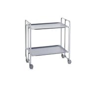 DON HIERRO Carrello pieghevole da cucina BAUHAUS, 2 vassoi. Struttura grigio