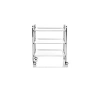 DON HIERRO Carrello salvaspazio cucina, pieghevole, 3 ripiani, BAUHAUS. Struttura cromata