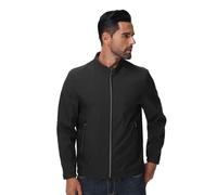 DON JOHNSON Giacca da Uomo Giubbotto Casual Leggera per Uomo Giacche Sportive Bomber Giubbino Manica Lunga (IT, Testo, L, Regular, Regular, Nero)