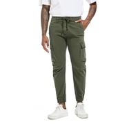 DON JOHNSON Pantaloni Cargo Uomo Pantalone da Uomo in Cotone con Coulisse Tasche Laterali Pantalone Casual Uomo