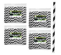 Don Palillo, 1000 cannucce di carta biodegradabili, 6 x 15 cm, canne Palel colore bianco e nero a spirale, senza plastica, ecologiche, forti, sostenibili e compostabili, bevande calde e fredde