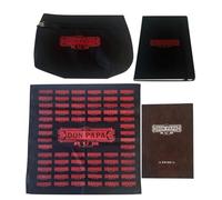 Don Papa Rum Set Accessori 4 Pezzi, Pochette 15x18 cm, Block Notes 14x21 cm, Foulard 58x58 cm, Guida Cocktail