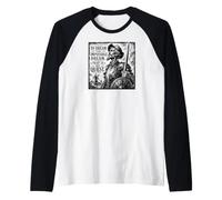 Don Quijote The Impossible Dream Stampa xilografia Nera Maglia con Maniche Raglan