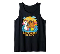 Don’t Worry Be Capy Funny Capybara Float Unicorn Summer Canotta