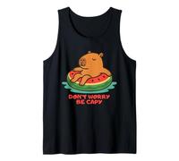 Don’t Worry Be Capy Funny Capybara Float Watermelon Summer Canotta