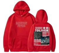 Don Toliver Hardstone Psycho 2025 Felpe Felpa con Cappuccio per Uomo Donna,Hip Hop Lunghe Sweatshirt,Rosso,XXS